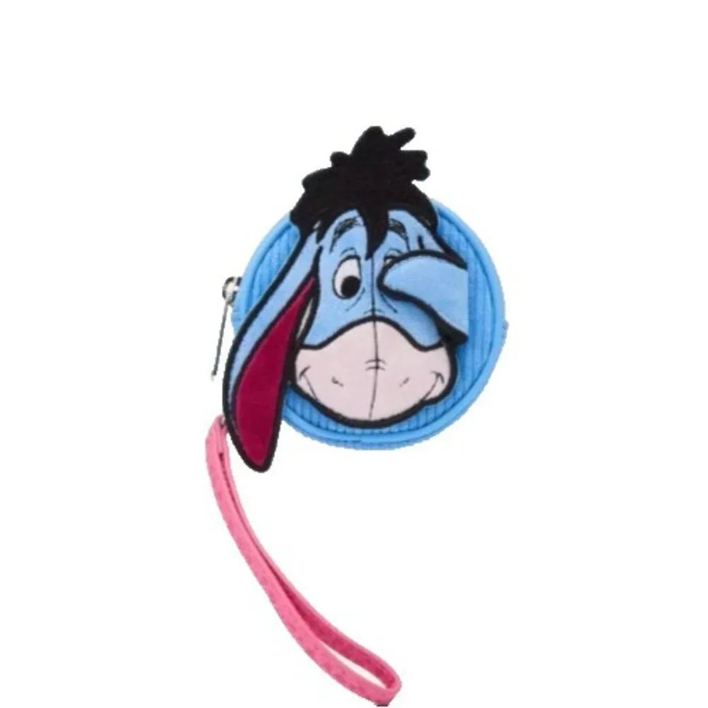New Loungefly Disney Winnie The Pooh Eeyore Peeking Corduroy Coin Purse Blue - Picture 2 of 8